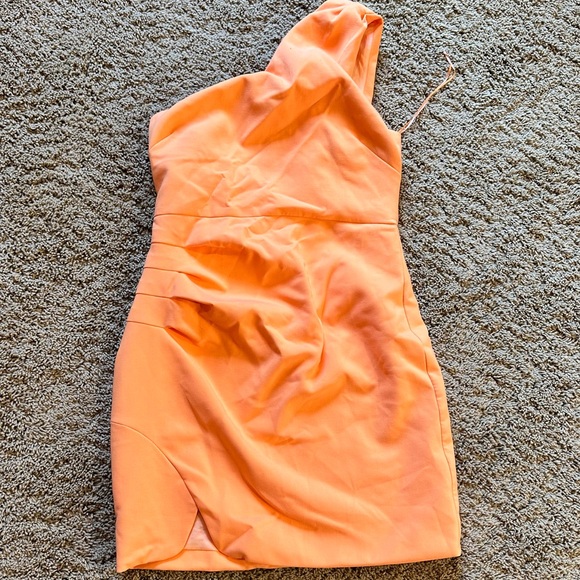 Likely Dresses & Skirts - Likely Orange One Shoulder Size 8